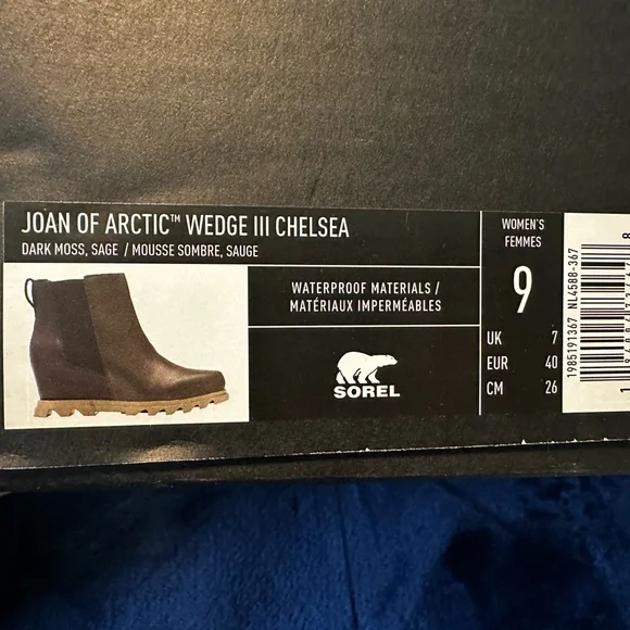 SOREL WOMEN'S JOAN OF ARCTIC WEDGE III CHELSEA in Dark Moss Sage - Picture 5 of 7